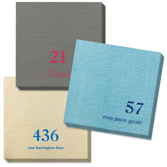 Design Your Own Big Number Bamboo Luxe Napkins